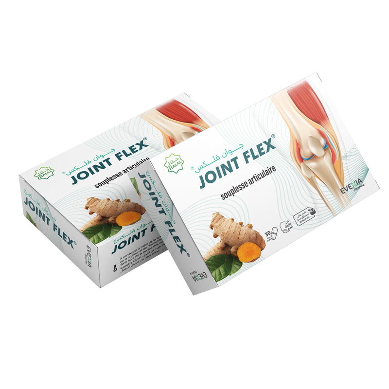 Pack 2 Boîtes Joint Flex – Cure Confort Articulaire – 2×30 gélules, Boswellia, Curcuma & Harpagophyton, Souplesse, Mobilité, Écorce de Saule, Adultes