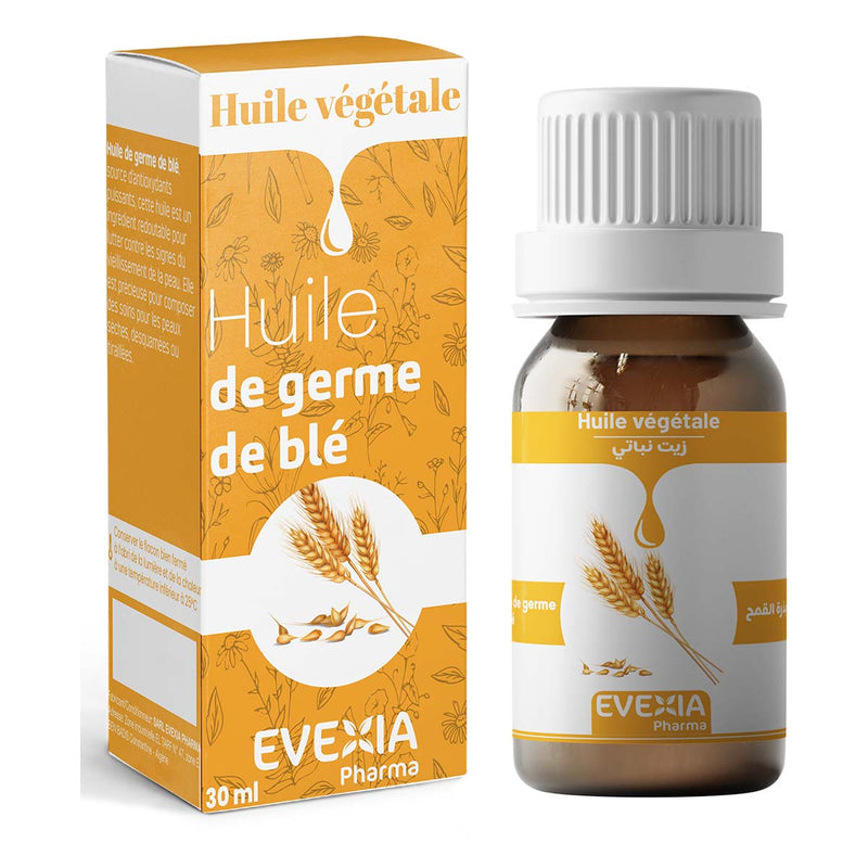 Huile Végétale Germe de Blé – Anti-Âge & Nutrition – 30ml, Huile de Germe de Blé, Riche en Vitamine E, Anti-Oxydant, Peaux Sèches, Souplesse & Éclat, Cheveux, Peau