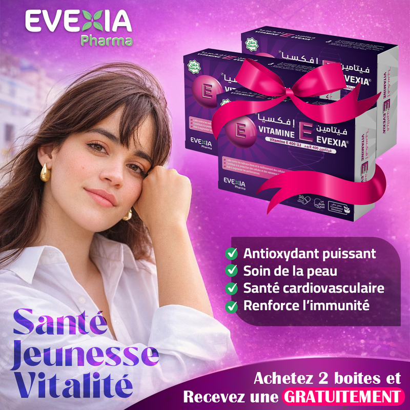 Pack 3 Boîtes Vitamine E 400 UI – Cure Antioxydante, Vitamine E Alpha-Tocophérol, Anti-Radicaux Libres, Protection Cellulaire, Santé Cardiovasculaire, Peau, Adultes, 3 x 30 Gélules