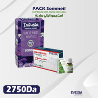 Pack Sommeil Evexia – Détente & Nuits Réparatrices, Magnésium Bisglycinate, Lavande & Camomille, Endormissement, Système Nerveux, Anti-Stress, Relaxation, Adultes, Lot de 3