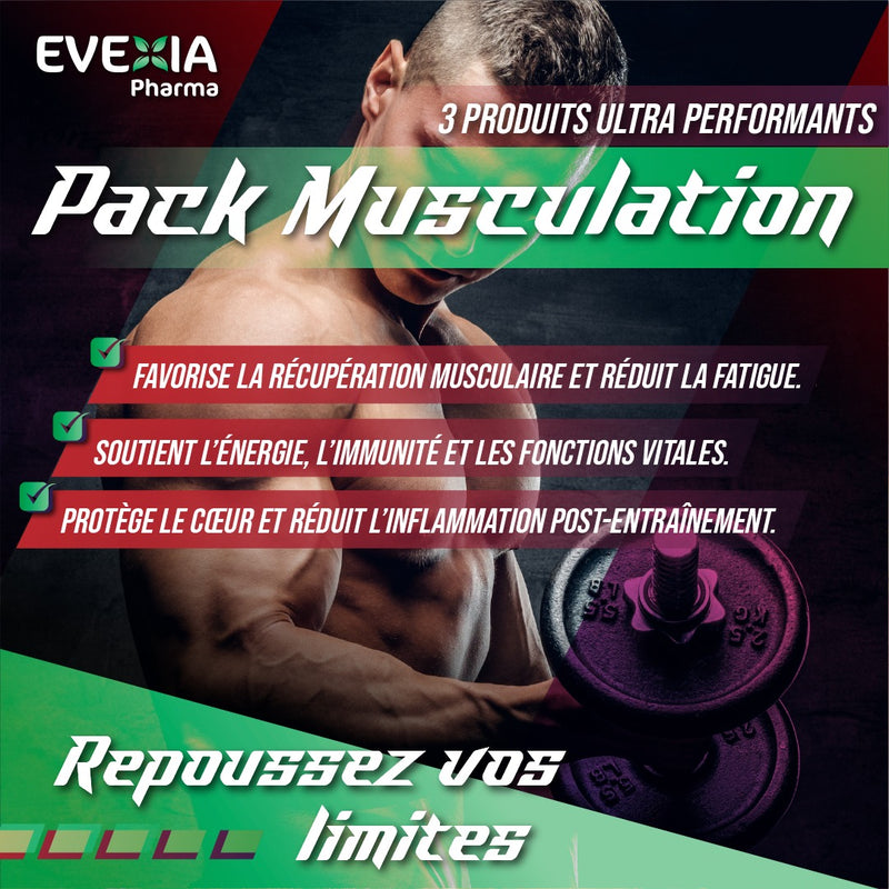 Pack Musculation – Récupération & Performance – 3 Produits, Magnésium Bisglycinate, Multivitamines & Oméga 3, Système Nerveux, Réduit la Fatigue, Vitalité, Muscles, Homme