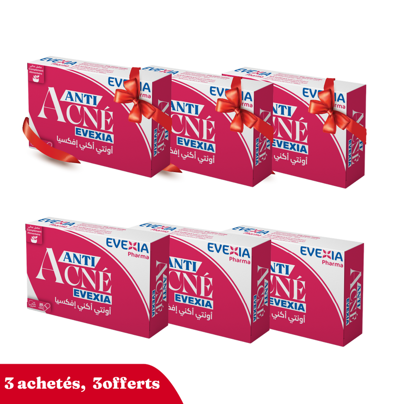 Pack 6 Boîtes Anti Acné – Cure Peau Nette 2 Mois, Probiotiques & Coenzyme Q10, 15 Souches, Équilibre Cutané, Microbiote, Défenses Naturelles, Anti-Oxydant, Adultes & Adolescents, 6 x 20 Gélules