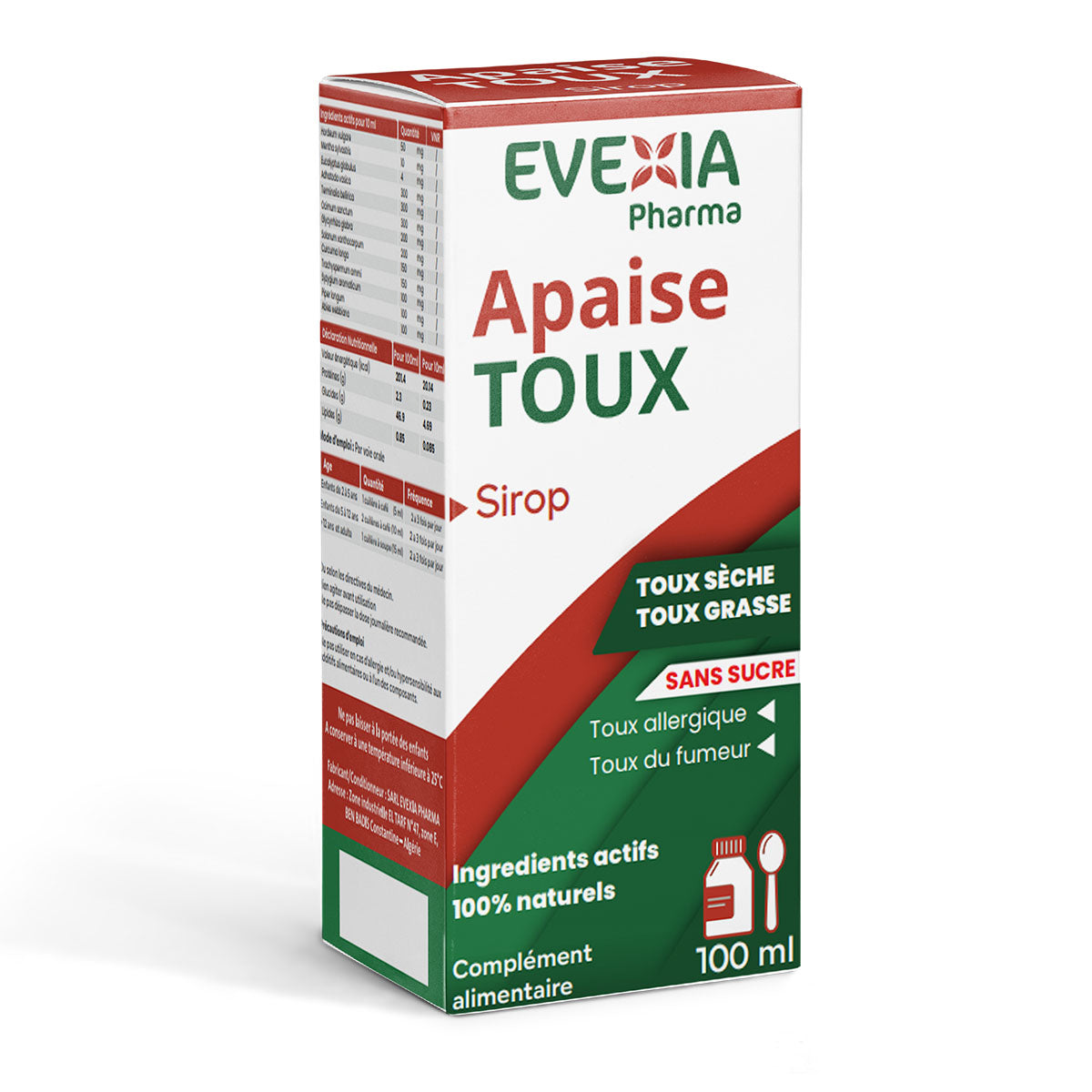 Sirop Apaise Toux Sans Sucre