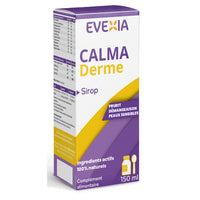 Sirop Calma Derm – Apaisement de la Peau – Flacon, Plantes Ayurvédiques, Peau Nette, Anti-Oxydant, Confort Cutané, Anti-Âge, Digestion, Adultes & Enfants, Flacon 150 ml