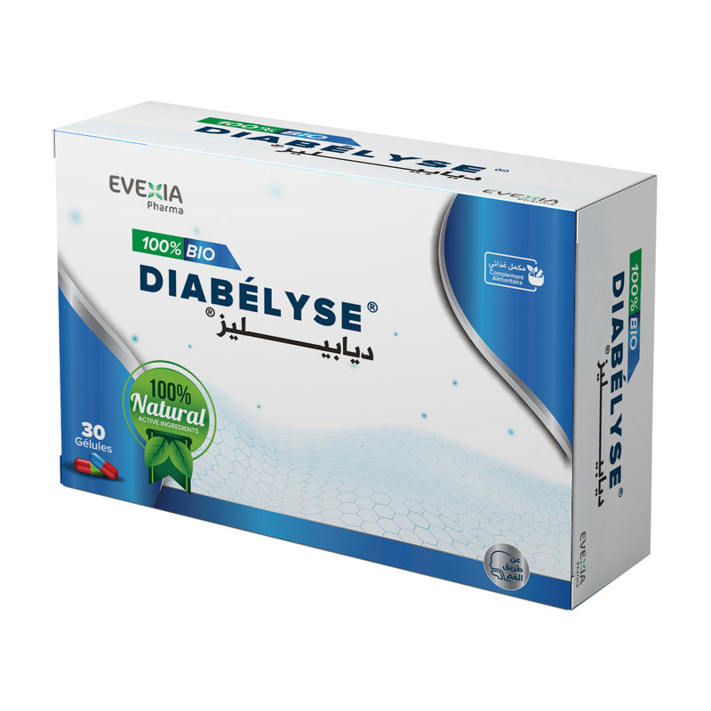 Diabélyse – Équilibre de la Glycémie & Métabolisme, Gymnéma & Syzygium Cumini, Métabolisme des Glucides, Cholestérol, Anti-Oxydant, Adultes, Boîte 30 Gélules