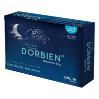Dorbien Mélatonine 2 mg – Endormissement Rapide – 15 comprimés, Mélatonine, Sommeil Réparateur, Rythme Circadien, Détente, Nuit Apaisée, Adultes