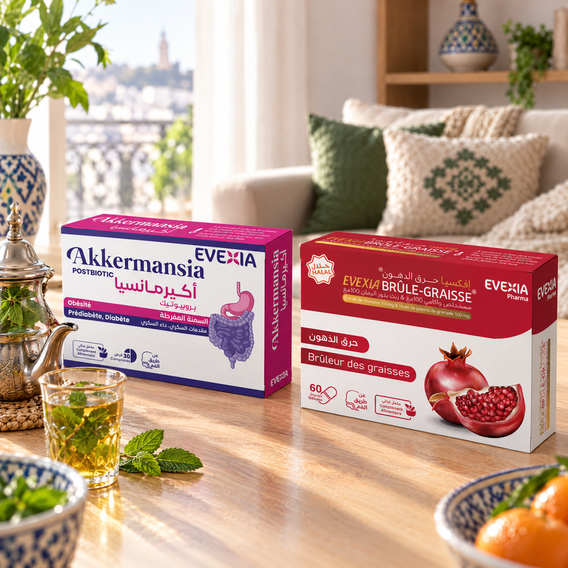 Duo Akkermansia + Brûle Graisse – le pack à la maison