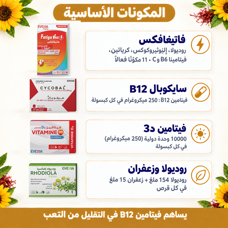 Coffret Fatigavex & Vitamines – actifs clés (AR)