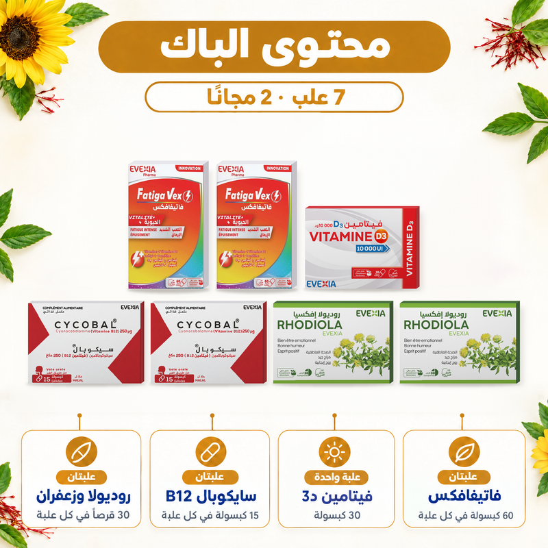 Coffret Fatigavex & Vitamines – contenu du pack (AR)