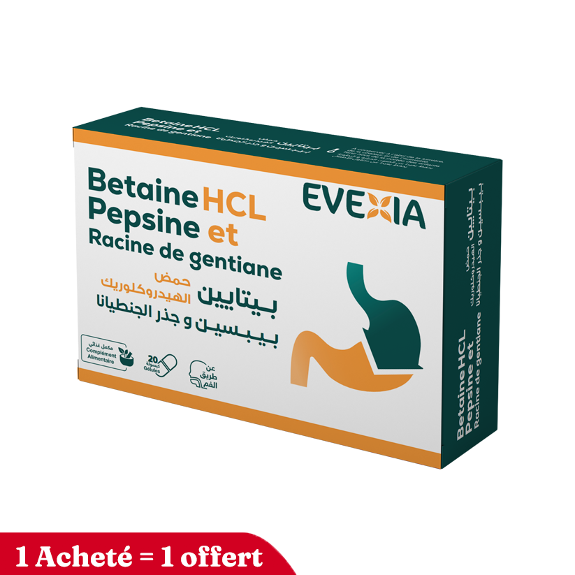 Betaine Hcl, Pepsin et Racine de gentiane