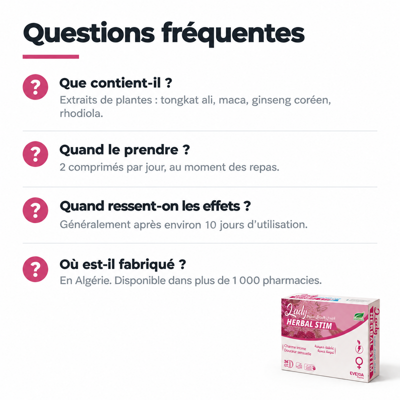 Lady Herbal Stim - FAQ FR