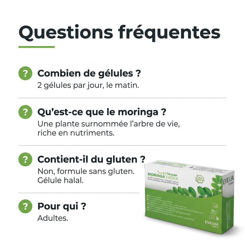 Moringa 500 mg - FAQ FR