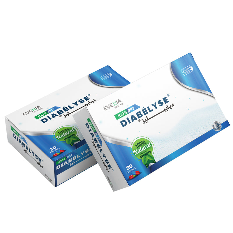 Pack 2 Boîtes Diabélyse – Cure Équilibre Glycémie, Gymnéma & Syzygium Cumini, Métabolisme des Glucides, Cholestérol, Anti-Oxydant, Adultes, 2 x 30 Gélules