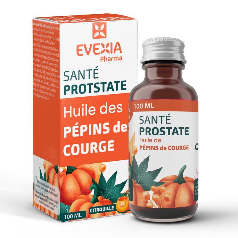 Huile de Pépins de Courge – Prostate & Confort Urinaire, Huile de Pépins de Courge, Phytostérols, Zinc, Équilibre Hormonal, Soutien Immunitaire, Homme, Flacon 100 ml