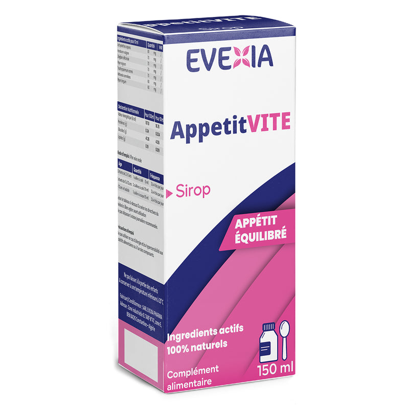 Sirop Appétit Vite – Stimulation de l'Appétit – Flacon, Gingembre, Poivre Noir & Ashwagandha, Digestion, Prise de Poids, Métabolisme, Tonus, Adultes & Enfants