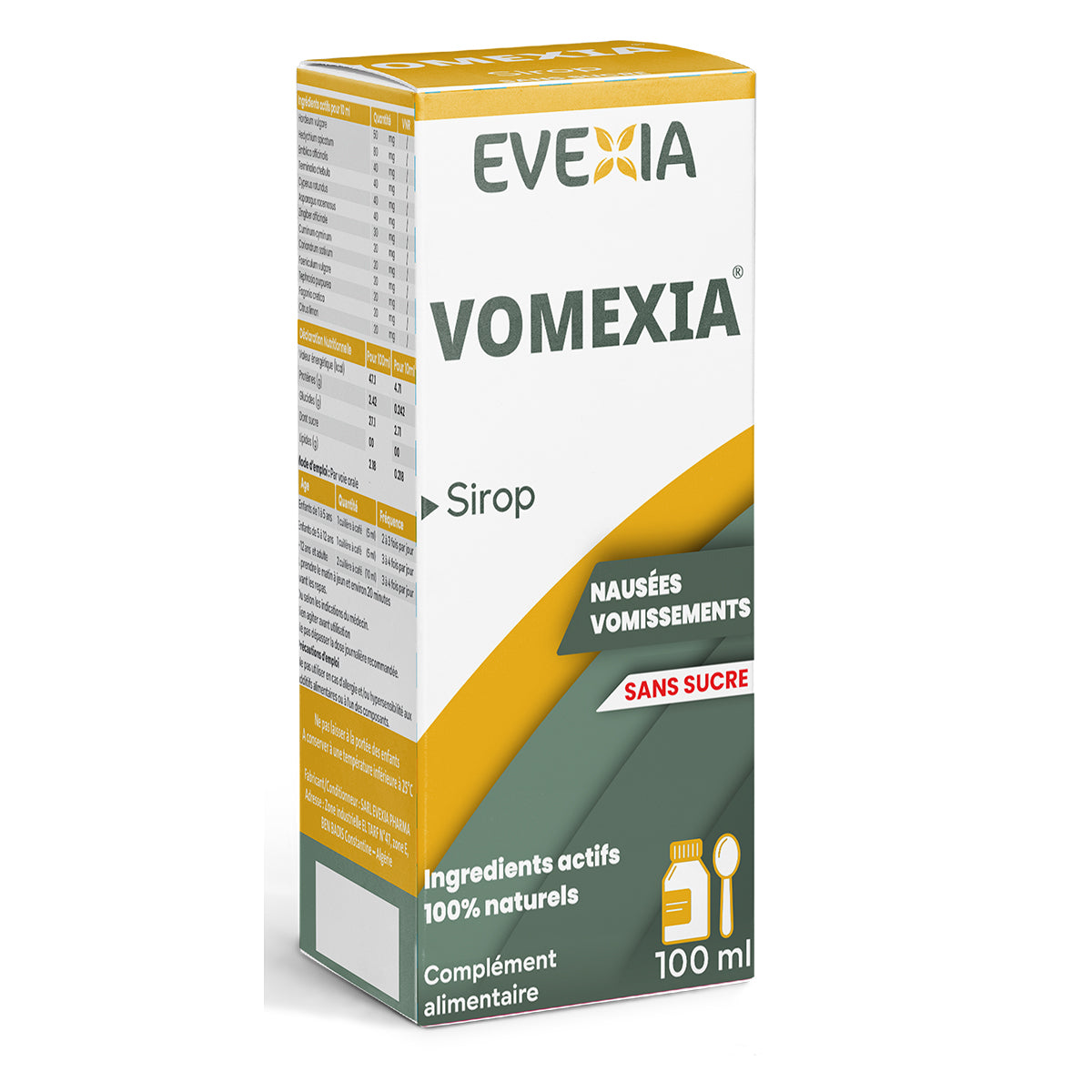 Sirop Vomexia Sans Sucre