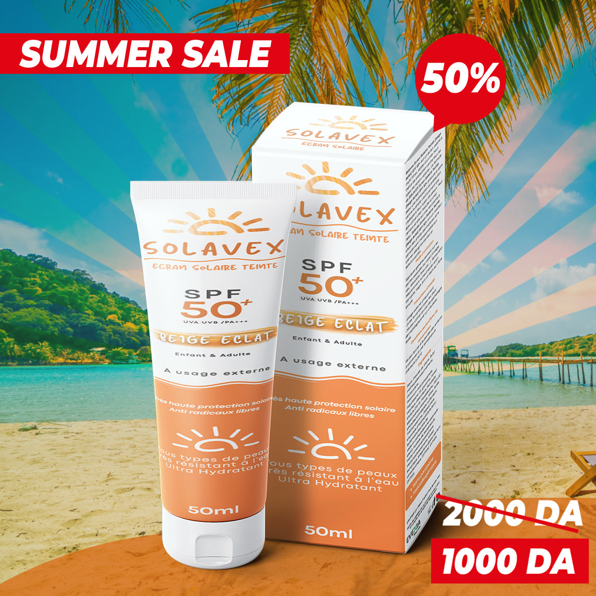 Solavex Ecran Solaire Teinté Beige Eclat