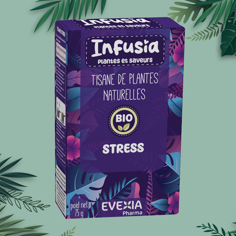 Infusia Stress – Tisane Apaisement & Équilibre Nerveux, Ashwagandha, Brahmi & Amla, Détente, Sérénité, Clarté Mentale, Immunité, Adultes, Infusion de Plantes