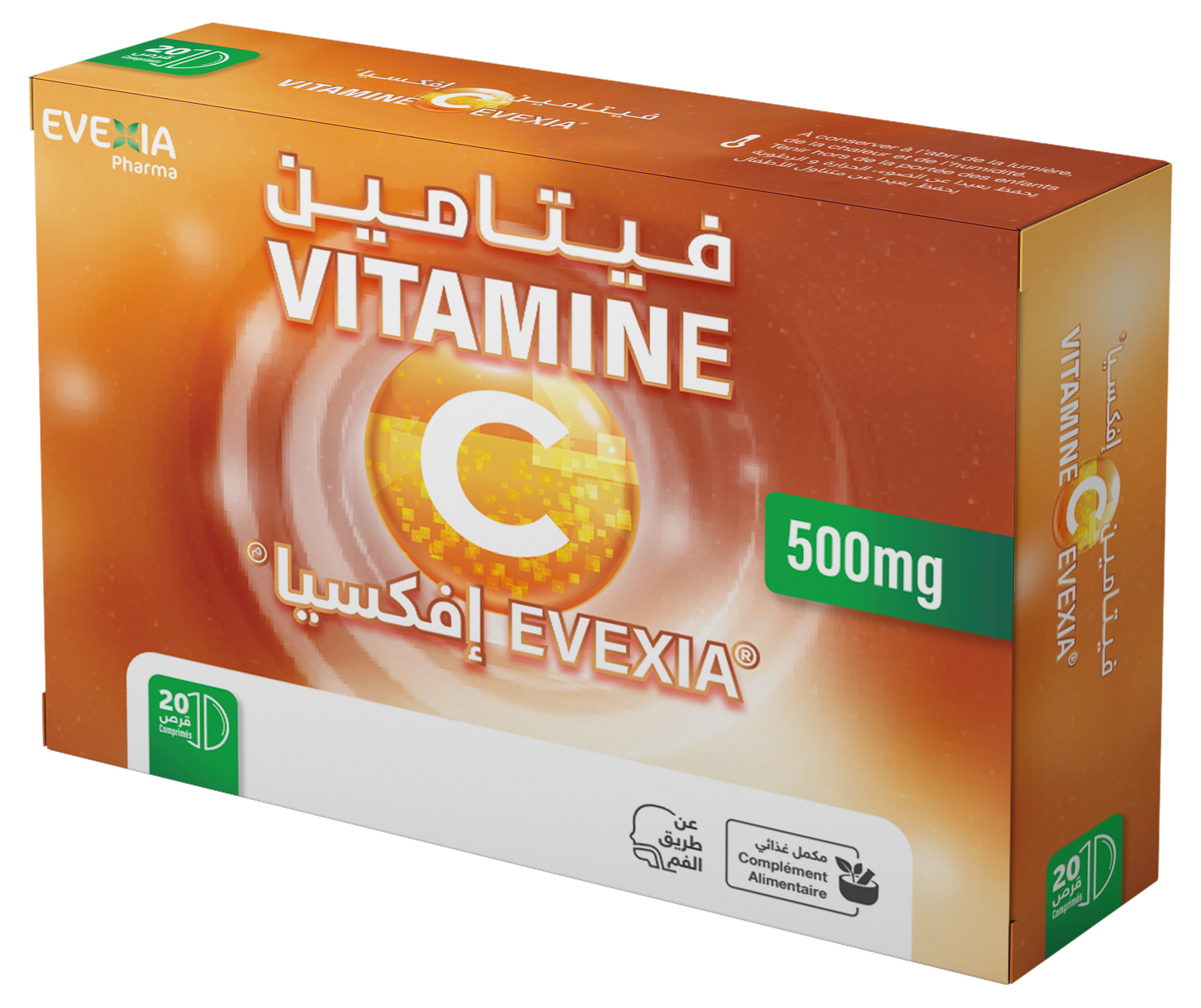 VITAMIN C EVEXIA 500 mg tablets