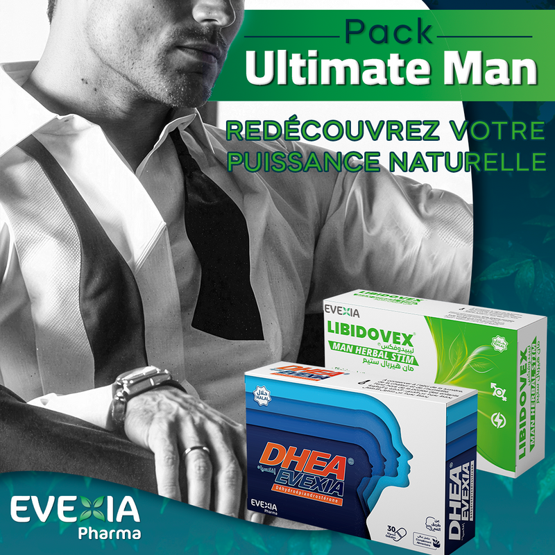 Pack Ultimate Man – Vitalité & Bien-Être Masculin, DHEA & Plantes Stimulantes, Équilibre Hormonal, Tonus & Endurance, Énergie & Concentration, Anti-Fatigue, Anti-Stress, Homme, Adultes