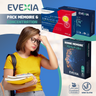 Pack Mémoire & Concentration – Cerveau & Énergie, Bacopa, Ginkgo Biloba, Mélatonine & Zinc-Vitamine C, Fonctions Cognitives, Immunité, Sommeil, Anti-Fatigue, Étudiants, Lot de 3