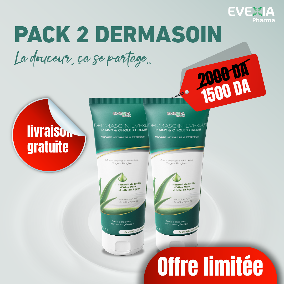 Pack 2 boites Dermasoin Creme Mains et Ongles