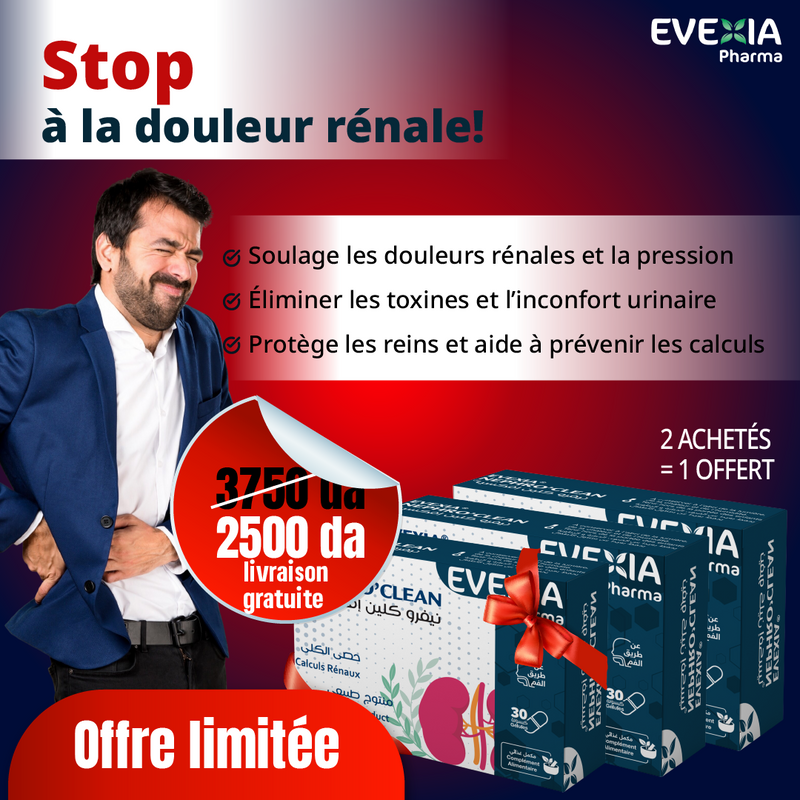 Pack 3 Boîtes Nephro'Clean – Cure Drainage Rénal, Extraits de Plantes Ayurvédiques, Diurétique, Confort Urinaire, Détox des Reins, Adultes, 3 x 30 Gélules