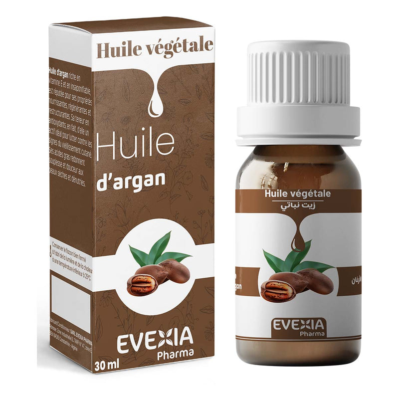 Huile Végétale d'Argan – Nutrition & Régénération Peau, Huile d'Argan & Vitamine E, Acides Gras Essentiels, Hydratante, Cheveux & Ongles, Anti-Âge, Revitalisante, Flacon 30 ml
