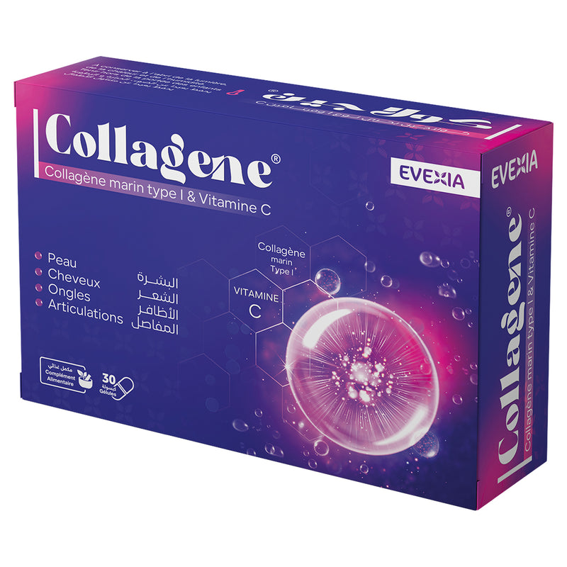 Collagène Marin + Vitamine C – Peau & Articulations – 30 gélules, Collagène Marin Type I & Vitamine C, Anti-Âge, Fermeté, Rides, Anti-Oxydant, Souplesse Articulaire