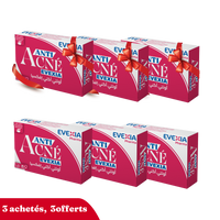 Pack 6 Boîtes Anti Acné – Cure Peau Nette 2 Mois, Probiotiques & Coenzyme Q10, 15 Souches, Équilibre Cutané, Microbiote, Défenses Naturelles, Anti-Oxydant, Adultes & Adolescents, 6 x 20 Gélules
