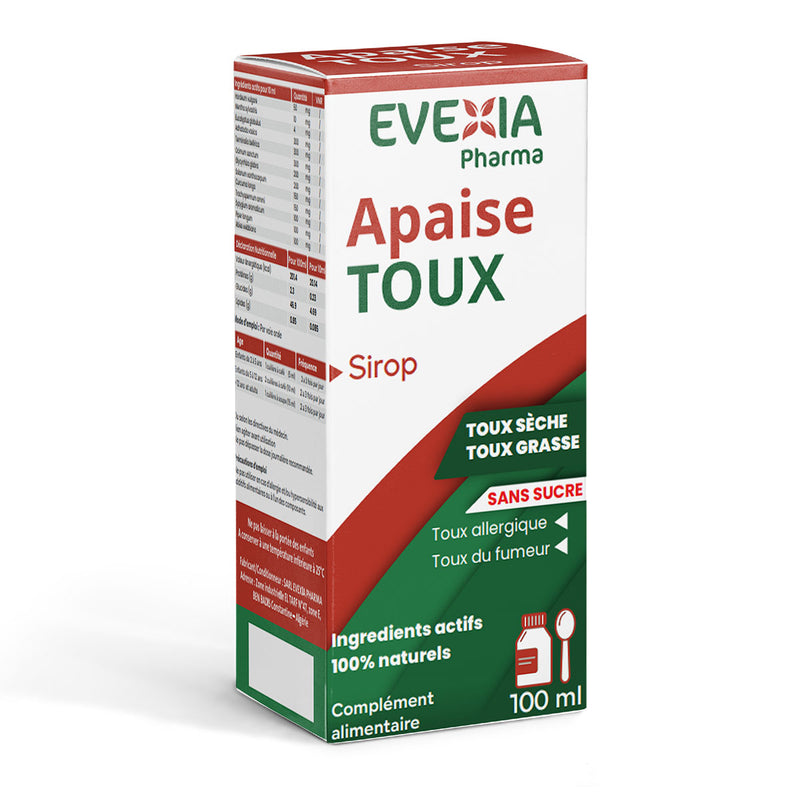 Sirop Apaise Toux Sans Sucre – Gorge Apaisée – Flacon, Extraits de Plantes & Réglisse, Sans Sucre, Confort Respiratoire, Expectorant, Défenses Immunitaires, Adultes & Enfants