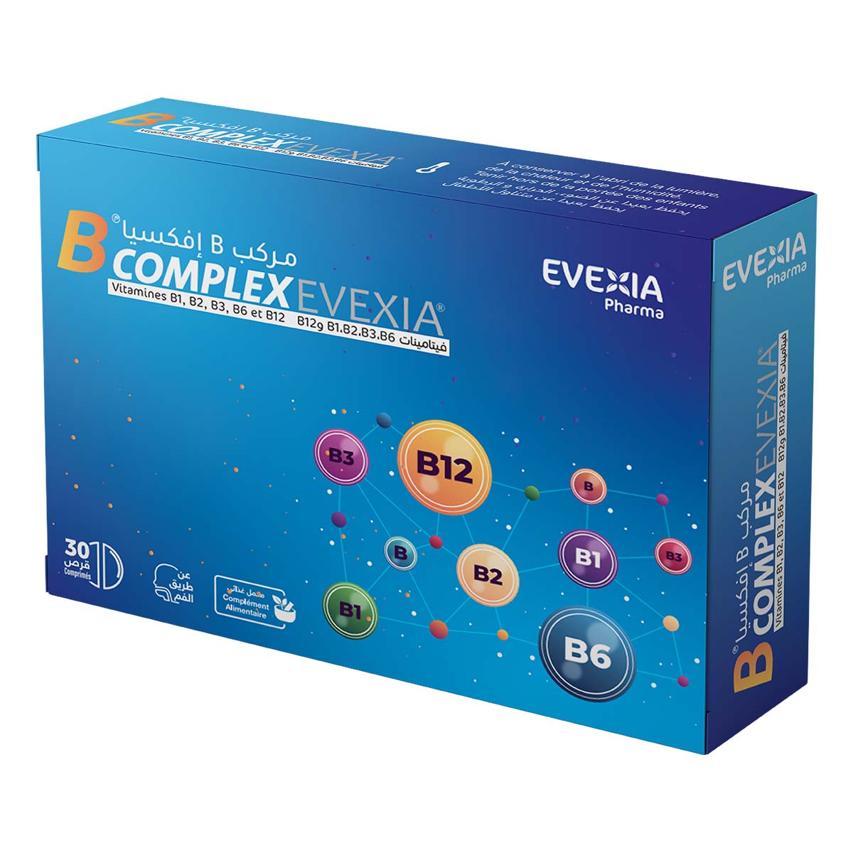 B COMPLEXE EVEXIA   B/30 CP