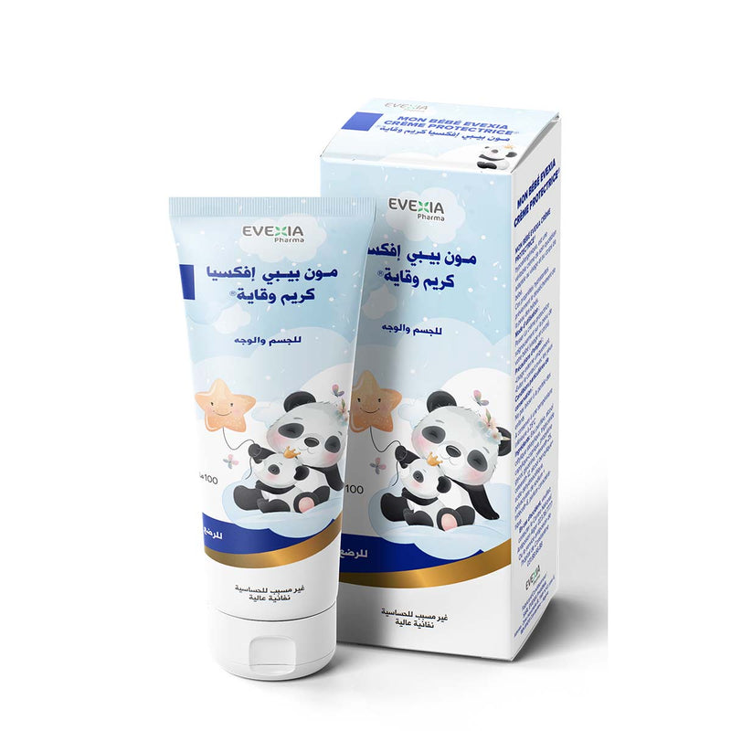 Mon Bébé Crème Protectrice – Visage & Corps – Tube 100ml, Glycérine & Triglycérides, Hydratation, Nourrissante, pH Neutre, Hypoallergénique, Bébés & Enfants