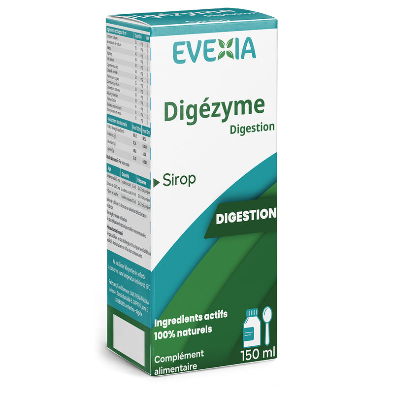 Sirop Digézyme – Enzymes Digestion Facile – Flacon, Trikatu, Triphala & Papaïne, Ballonnements, Flatulences, Confort Digestif, Anti-Gaz, Adultes & Enfants
