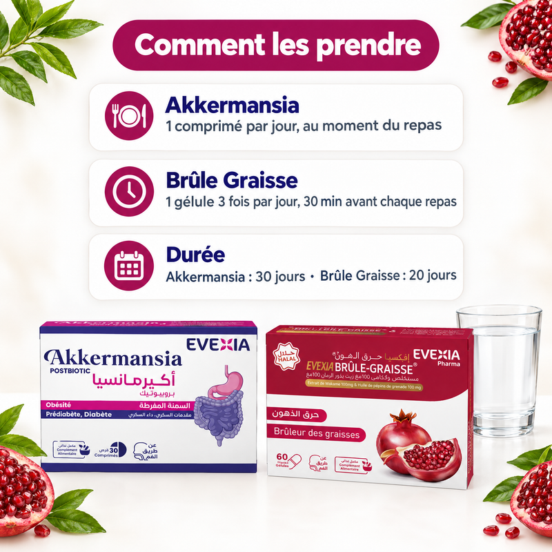 Duo Akkermansia + Brûle Graisse – mode d’emploi (FR)
