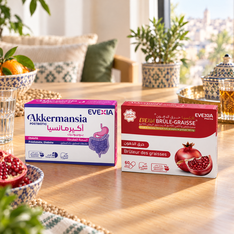 Duo Akkermansia + Brûle Graisse – le pack à la maison