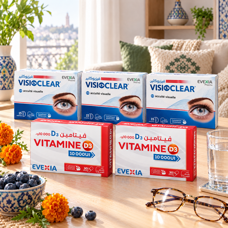 Duo Vision + Vitamine D3 – le pack à la maison