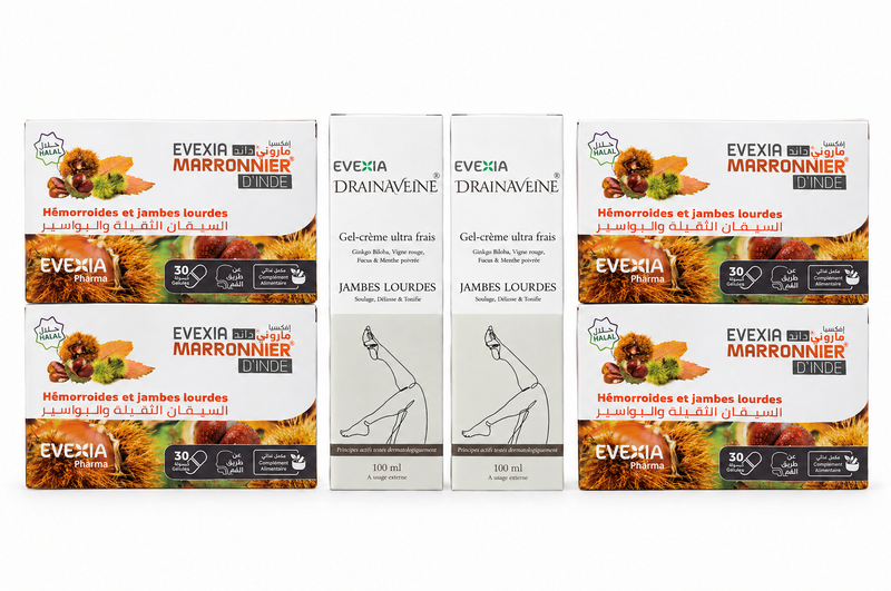 Routine Jambes Légères – 6 boîtes : 4 Marronnier d'Inde + 2 Drainaveine Gel-Crème