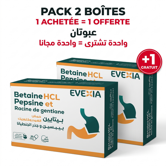 Betaine HCl Pack 2 boites 1 achetee 1 offerte