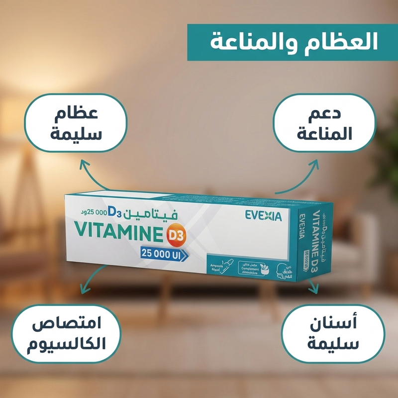 Vitamine D3 25 000 UI Ampoules - bénéfices AR