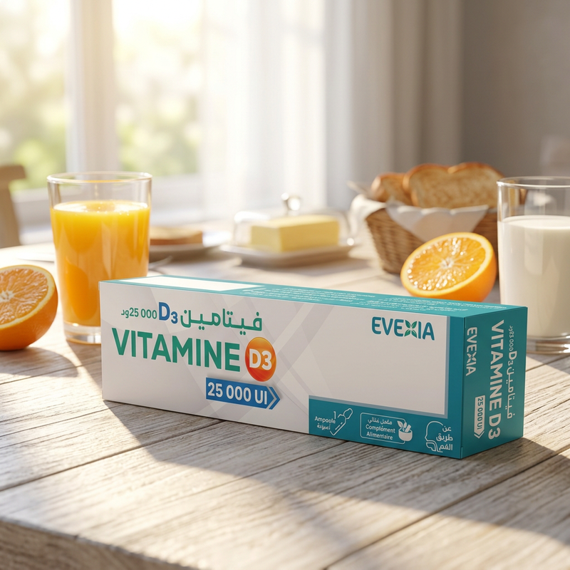 Vitamine D3 25 000 UI Ampoules - mise en scène