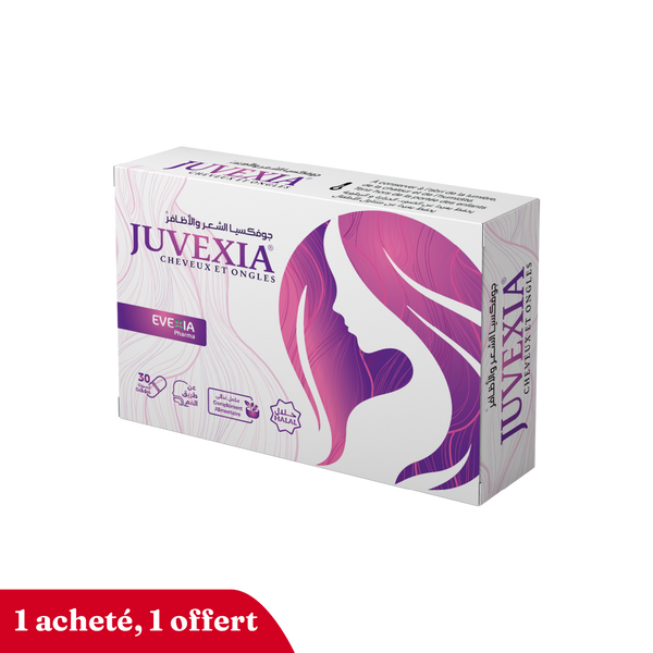 Juvexia Cheveux et Ongles – Vitamines Beauté – 30 gélules, Zinc, Biotine & Vitamines A, C, E & B, Peau, Kératine, Anti-Oxydant, Éclat, Force & Beauté, Femme