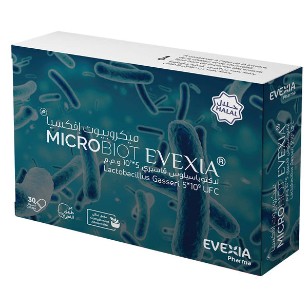 Microbiot – Équilibre du Microbiote & Digestion – 30 gélules, Probiotique Lactobacillus Gasseri, Flore Intestinale, Confort Intestinal, Transit, Ventre Plat, Adultes