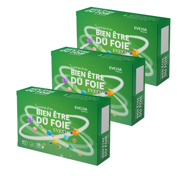 Pack 3 Boîtes Bien-Être du Foie – Cure Détox Hépatique, Silymarine & L-Ornithine L-Aspartate, Vitamines B & E, Zinc & Sélénium, Anti-Oxydant, Défenses Naturelles, Confort Digestif, Adultes, 3 x 30 Comprimés