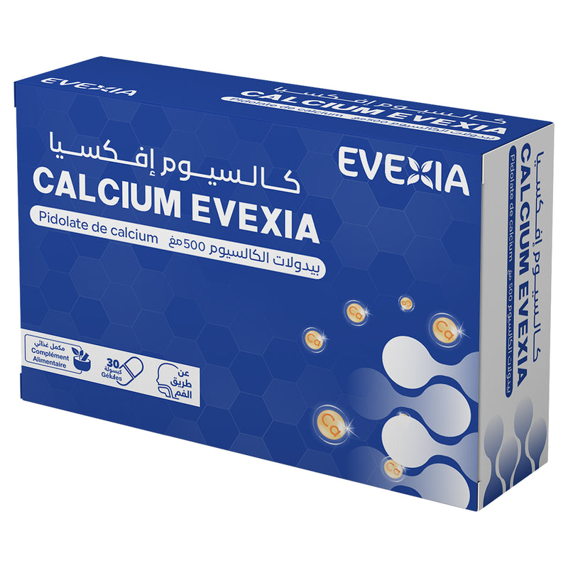 Calcium Pidolate de Calcium – Os & Dents Solides, Pidolate de Calcium 500 mg, Ossature, Fonction Musculaire, Haute Assimilation, Adultes