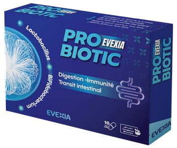 Probiotic Evexia – Flore Intestinale & Immunité – 10 gélules, Ferments Lactiques & Vitamine C, Défenses Naturelles, Transit, Confort Digestif, Équilibre Intestinal, Adultes