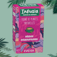 Infusia Règles Douloureuses – Tisane Confort Menstruel, Hibiscus, Réglisse & Fenugrec, Crampes, Équilibre Hormonal, Digestion, Détente, Femme