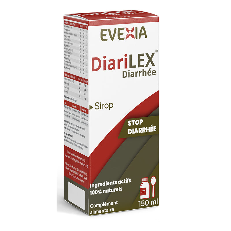 Sirop Diarilex – Confort Intestinal & Transit, Holarrhena, Grenade & Gingembre, Confort Digestif, Selles Régulières, Anti-Spasmes, Digestion, Adultes & Enfants, Flacon 100 ml