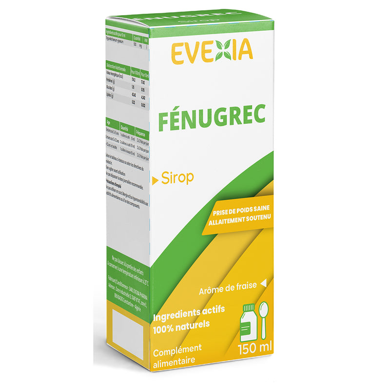 Sirop Fenugrec – Tonicité, Appétit & Allaitement, Fenugrec (Trigonella Foenum-Graecum) 500 mg, Prise de Poids, Lactation, Digestion, Vitalité, Femmes Allaitantes, Flacon 100 ml