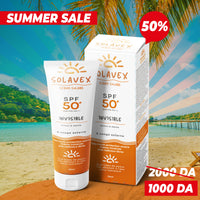Solavex SPF50+ Invisible – Protection Solaire Visage – 50ml, Écran Solaire SPF 50+, Anti-UVA & UVB, Fini Invisible, Hydratation, Visage, Anti-Taches
